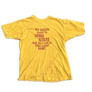 1980s Iowa State Funny Humor Single Stitch Thin T Shirt / Women’s Medium *